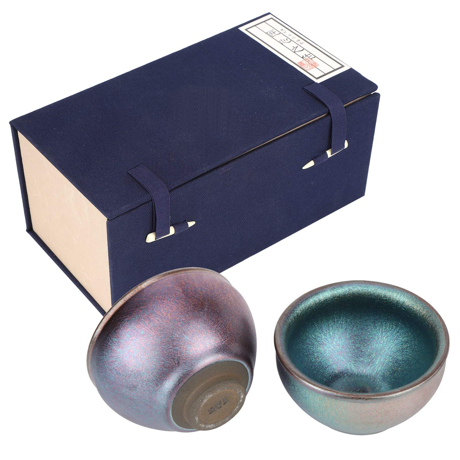 Premium Chinese Style Porcelain Tea Set - 6-Piece Ceramic Teacups with Glaze for Home, Office & Gifts | Perfect for Afternoon Tea, Hosting Guests & Relaxation