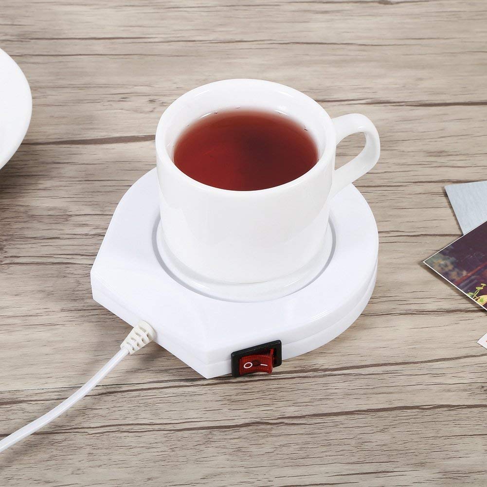 Electric Coffee Mug Warmer - 110V Portable Heater for Desk, Tea & Milk - US Plug