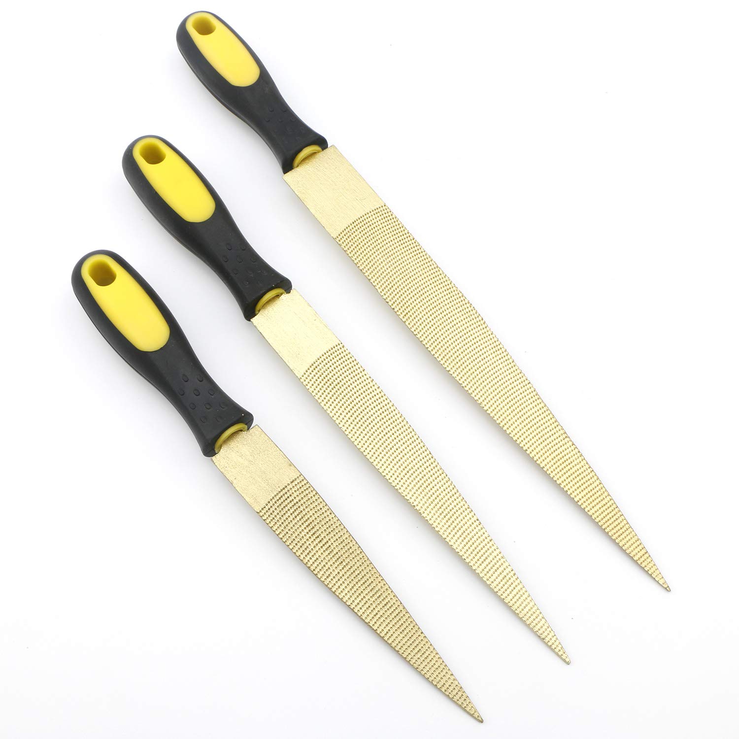 3Pcs Woodworking File Set - Golden Tapered Wood Rasp Files for DIY Wood Carving, Crafting & Carpentry | Perfect for Furniture Making, Model Building & Wood Sculpting