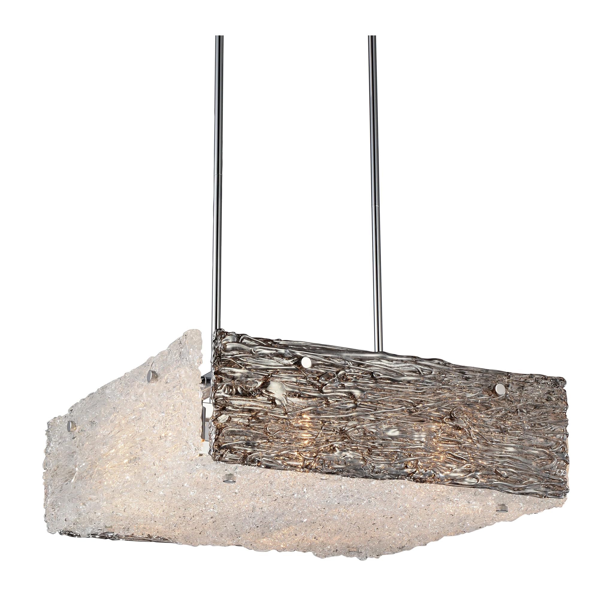 Modern Chrome Metal Chandelier - CWI Lighting Wilma 12-Light Down Hanging Fixture for Dining Room, Living Room & Bedroom