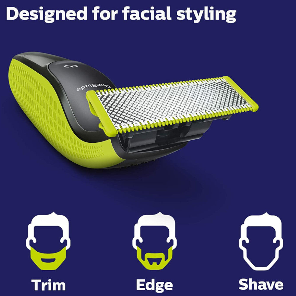 PHILIPS OneBlade Hybrid Electric Trimmer and Shaver QP2520/21 - Face & Body Grooming for Men, Waterproof Design - Perfect for Travel, Daily Shaving & Precision Styling