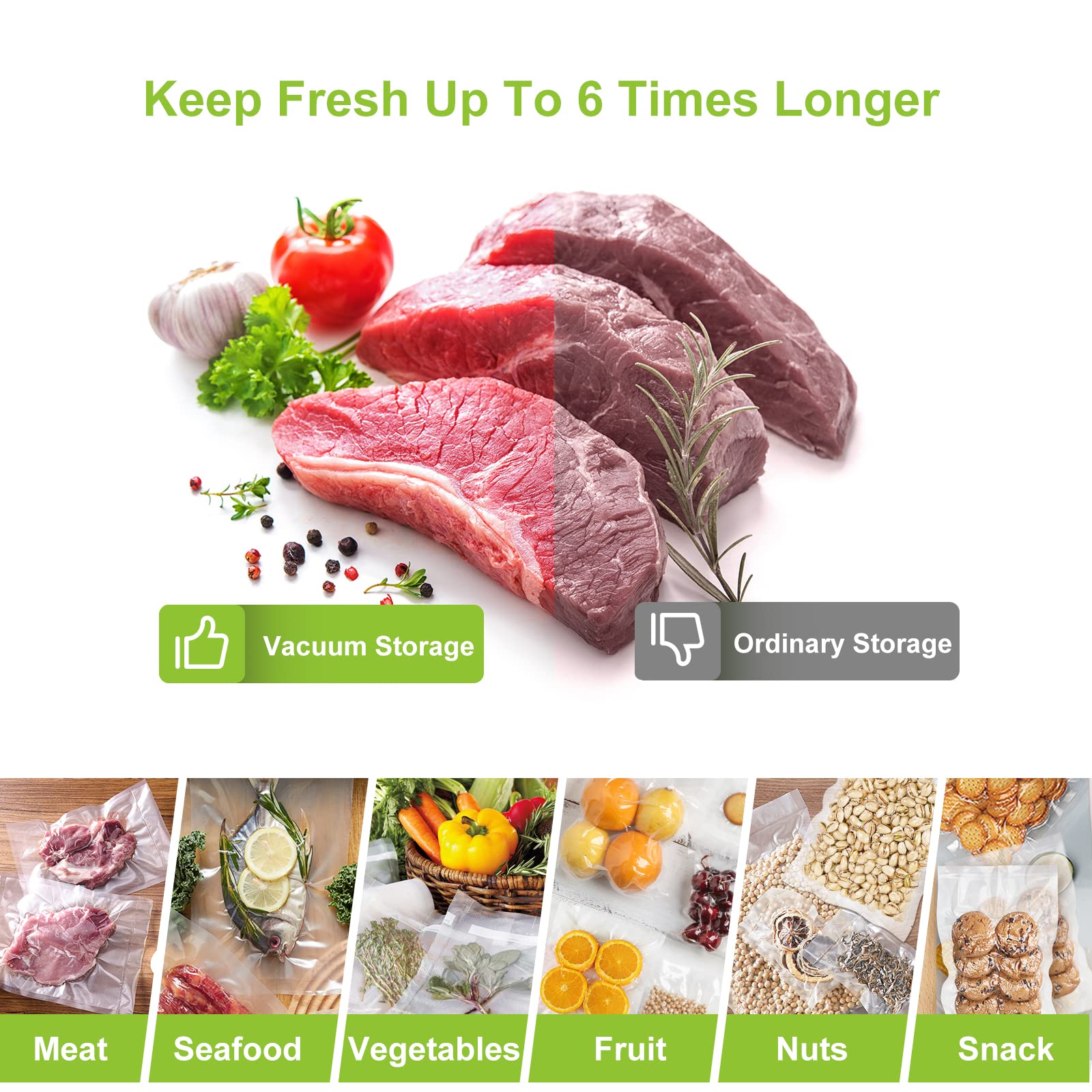 Bonsenkitchen Vacuum Sealer Bags - 2 Rolls (30 x 600 cm) BPA Free Heavy Duty Sous Vide Bags for Food Storage, Meal Prep & Vacuum Sealing | Commercial Grade, Customizable Size | Perfect for Freezing, Sous Vide Cooking & Long-Term Food Preservation