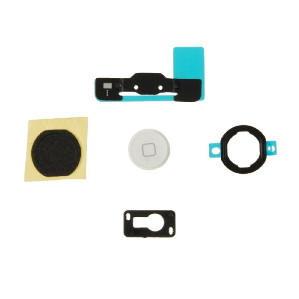 Apple iPad Air Home Button Replacement & Camera Bracket Kit - White with Adhesive Glue Card | DIY Repair Parts for Screen & Camera Fix | Perfect for iPad Air Maintenance & Upgrades
