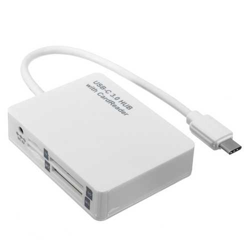 All-in-One USB 3.1 Type C Hub with 4 USB 3.0 Ports and SD/TF Card Reader - Perfect for MacBook Pro, Laptop, Desktop & Data Transfer