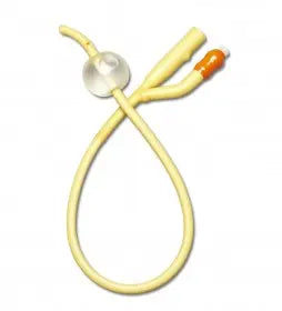 Silicone Coated Foley Catheter with Coude Tip 16FR - Comfortable & Flexible for Urinary Drainage & Post-Surgery Care