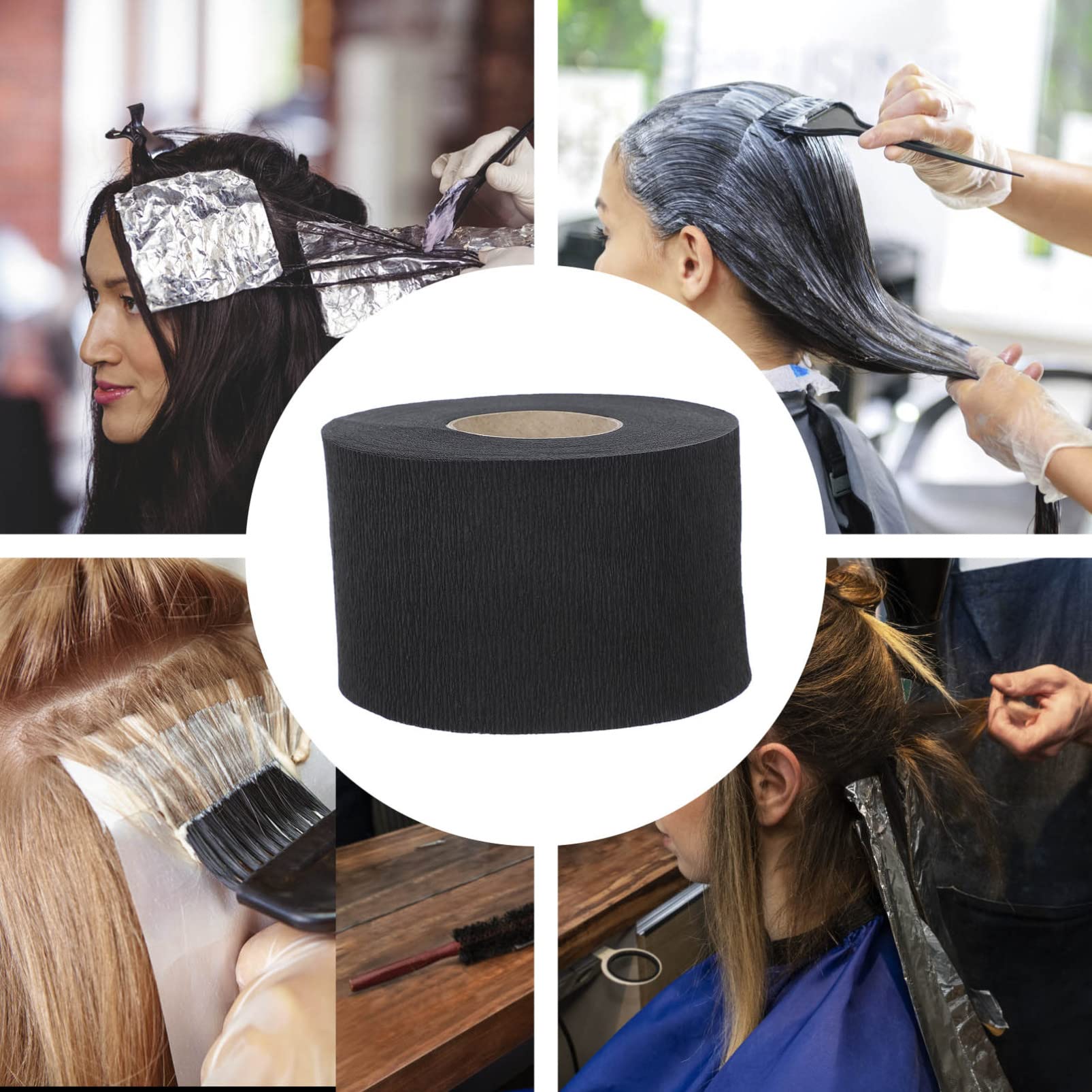 Beaupretty Disposable Hair Cutting Neck Strips - 4 Rolls Stretchy Barber Neckband Paper for Hairdressing & Salon - Protects Neck During Haircuts, Shaves & Styling