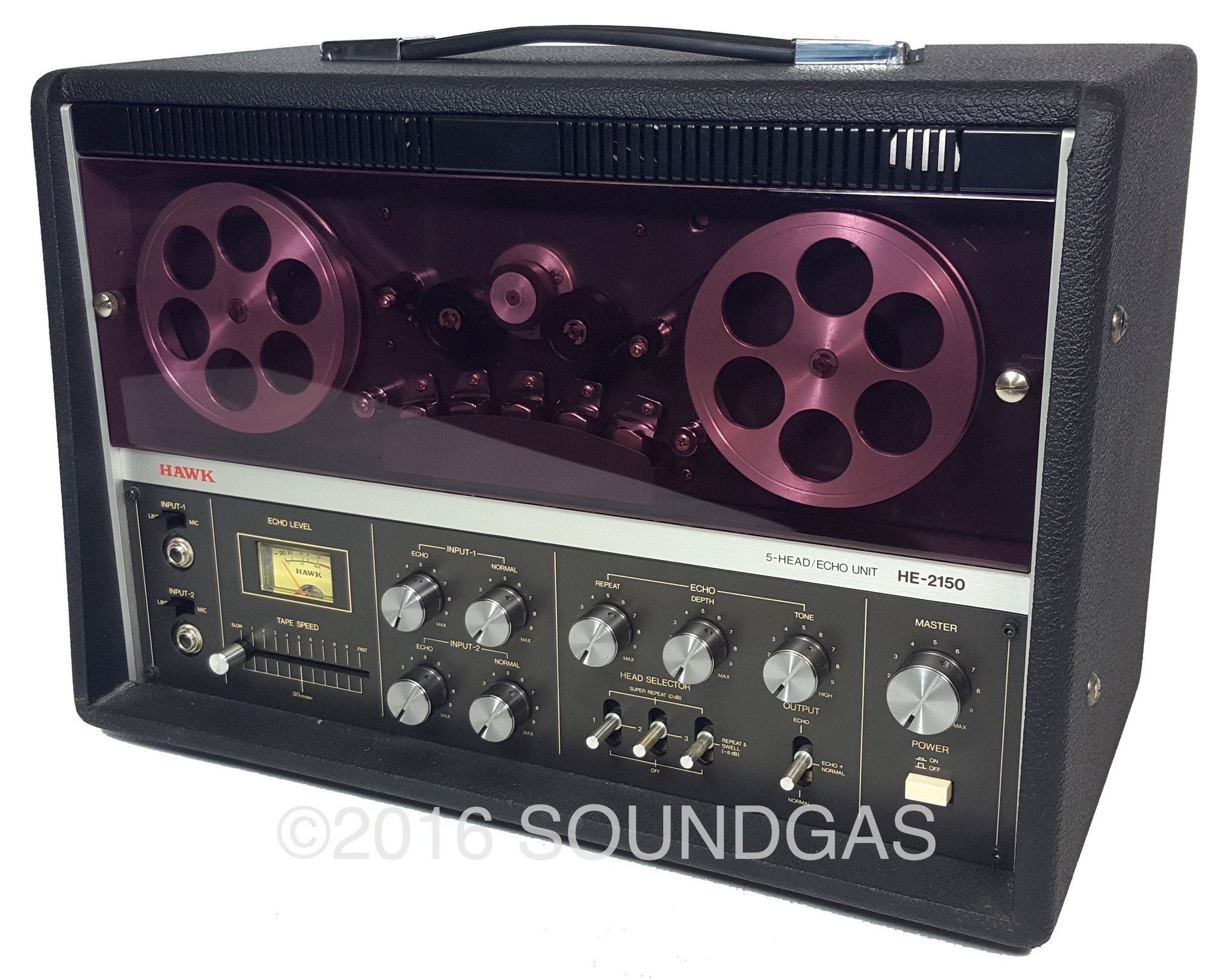 Hawk HE 2150 5 Head Echo Unit - Professional Audio Effects Processor for Live Performances & Studio Recording - Perfect for Guitarists, DJs, and Music Producers