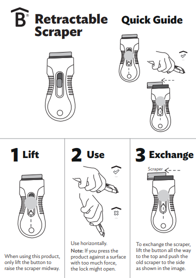 Retractable Scraper - Extendable Cleaning Tool for Kitchen, Bathroom, and Outdoor Use - Perfect for Grills, Tiles, and Glass Surfaces