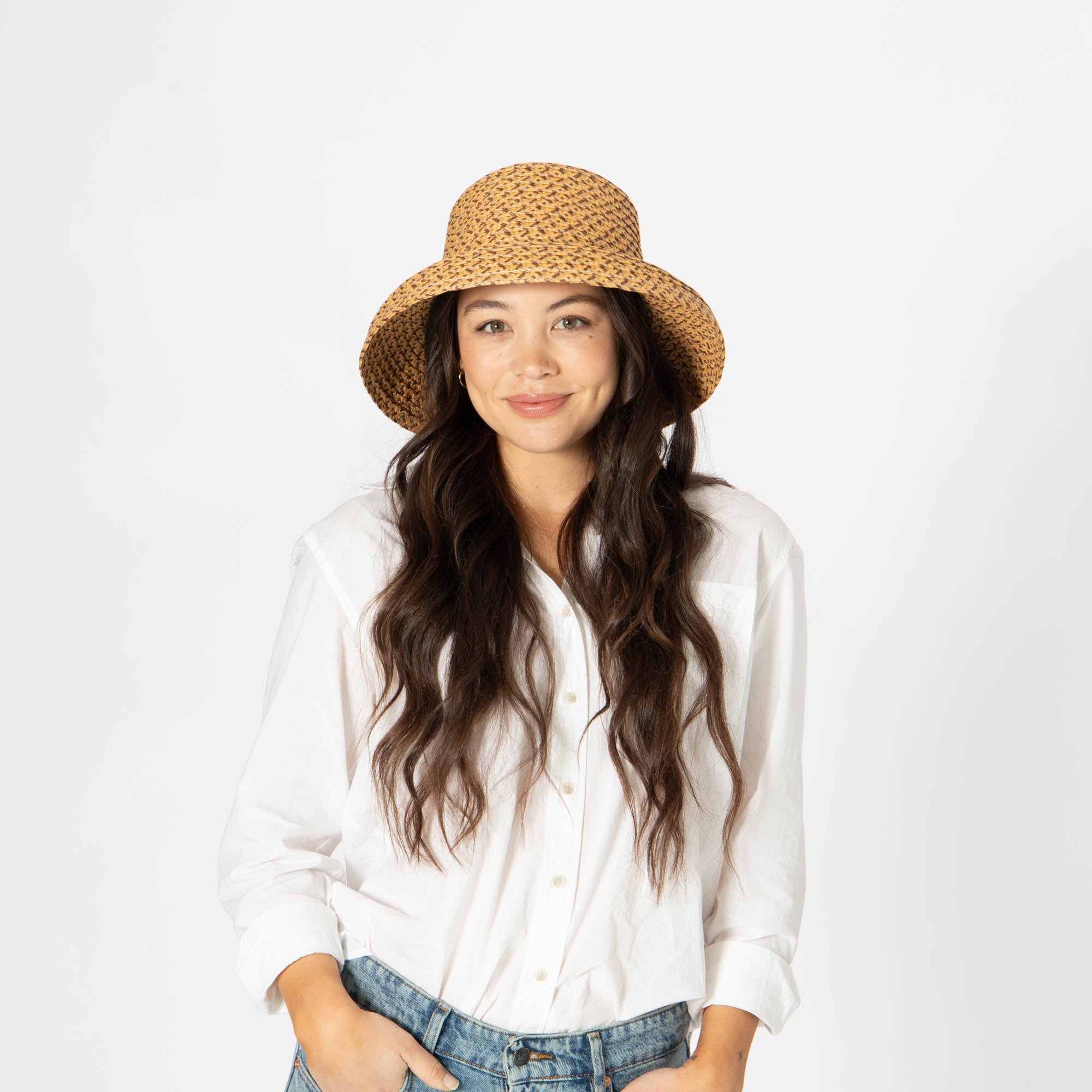 Lana Women's Mixed Ultrabraid Round Bell Shaped Hat (UBM6833) - Stylish Winter Beanie for Outdoor Activities, Travel & Fashion