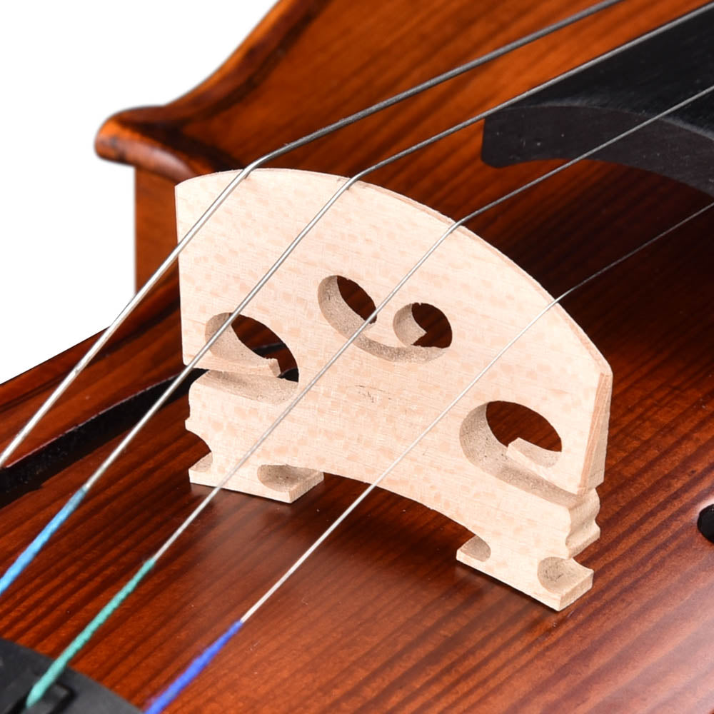 TheLAShop BV200A 4/4 Full Size Maple Wood Student Violin with Bow & Case - Perfect for Beginners, School Orchestra & Music Practice