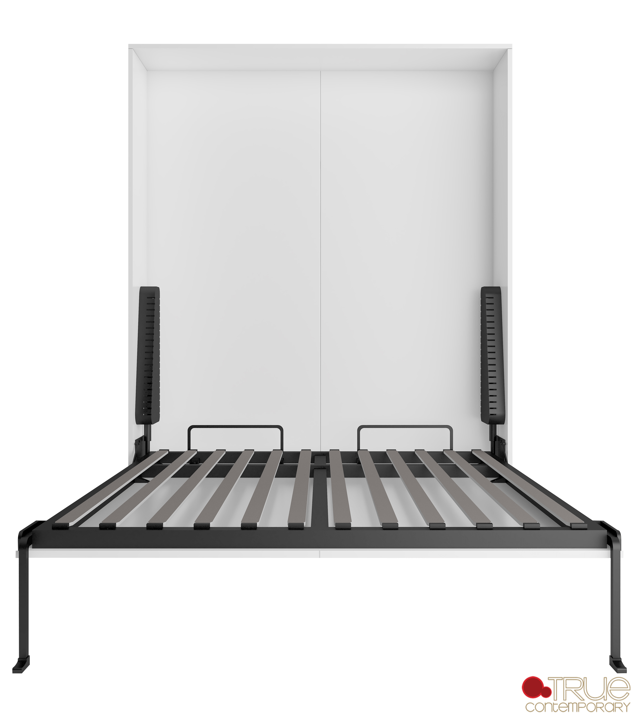 Wallie White Vertical Murphy Wall Pull Down Bed - Space Saving Foldable Bed for Small Rooms, Apartments & Guest Rooms - Available in Twin, Full & Queen Sizes - Perfect for Studio Apartments, Home Offices & Vacation Homes