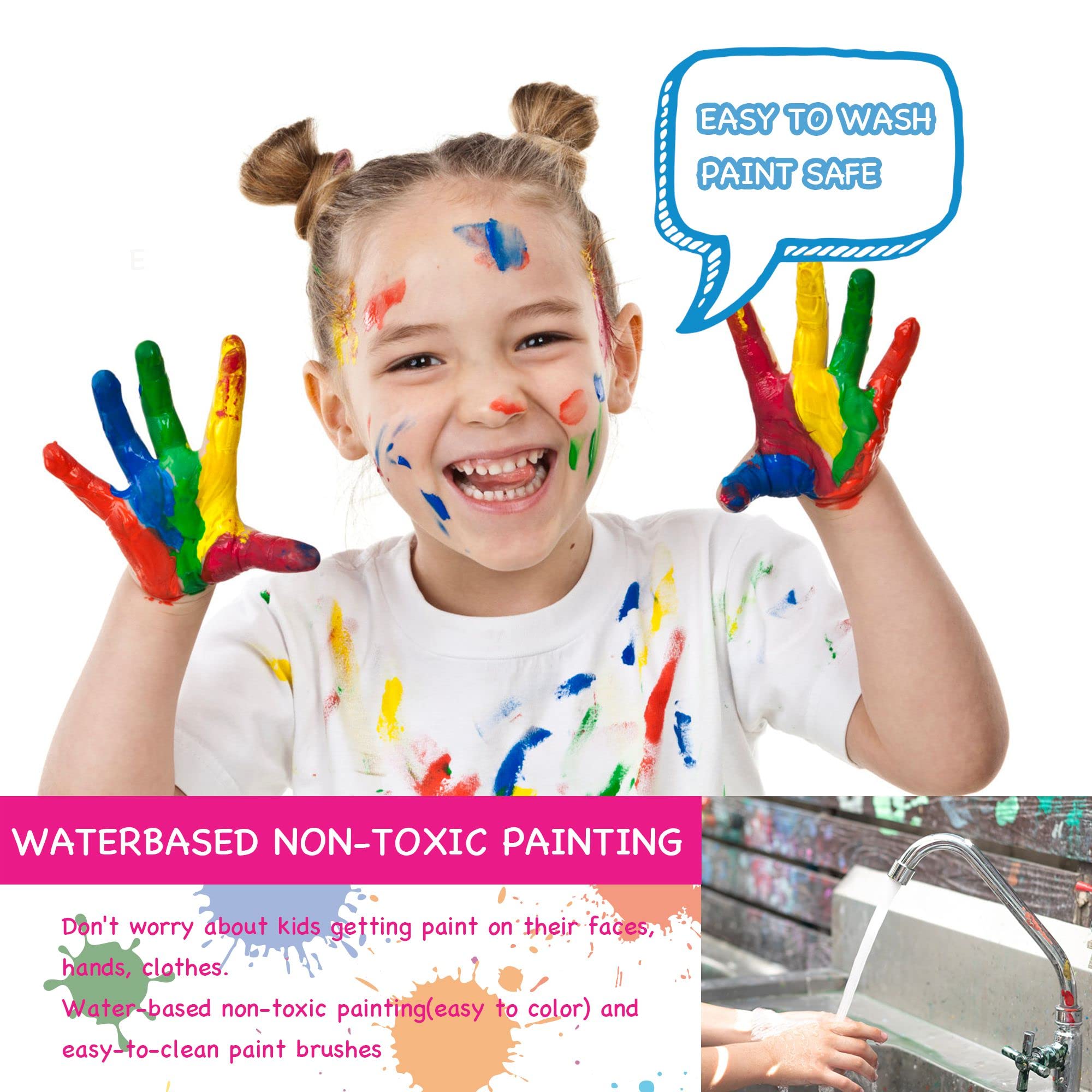 DIY Unicorn Squishy Toys Kit - 4 Pack Large Slow Rising Stress Relief Toys for Kids, Paint Your Own Squishies Arts & Crafts Set for Boys & Girls Ages 4-12 - Perfect for Birthday, Easter Gifts & Sensory Play Fun