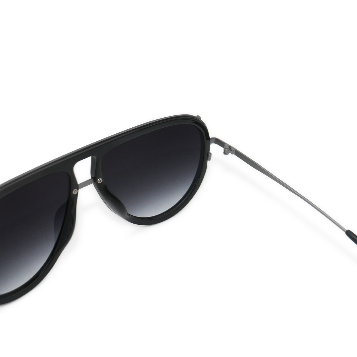 Ivy Luxe Black Tangle-Free Round Aviator Sunglasses for Women - UV Protection, Lightweight & Stylish for Driving, Beach, and Outdoor Activities