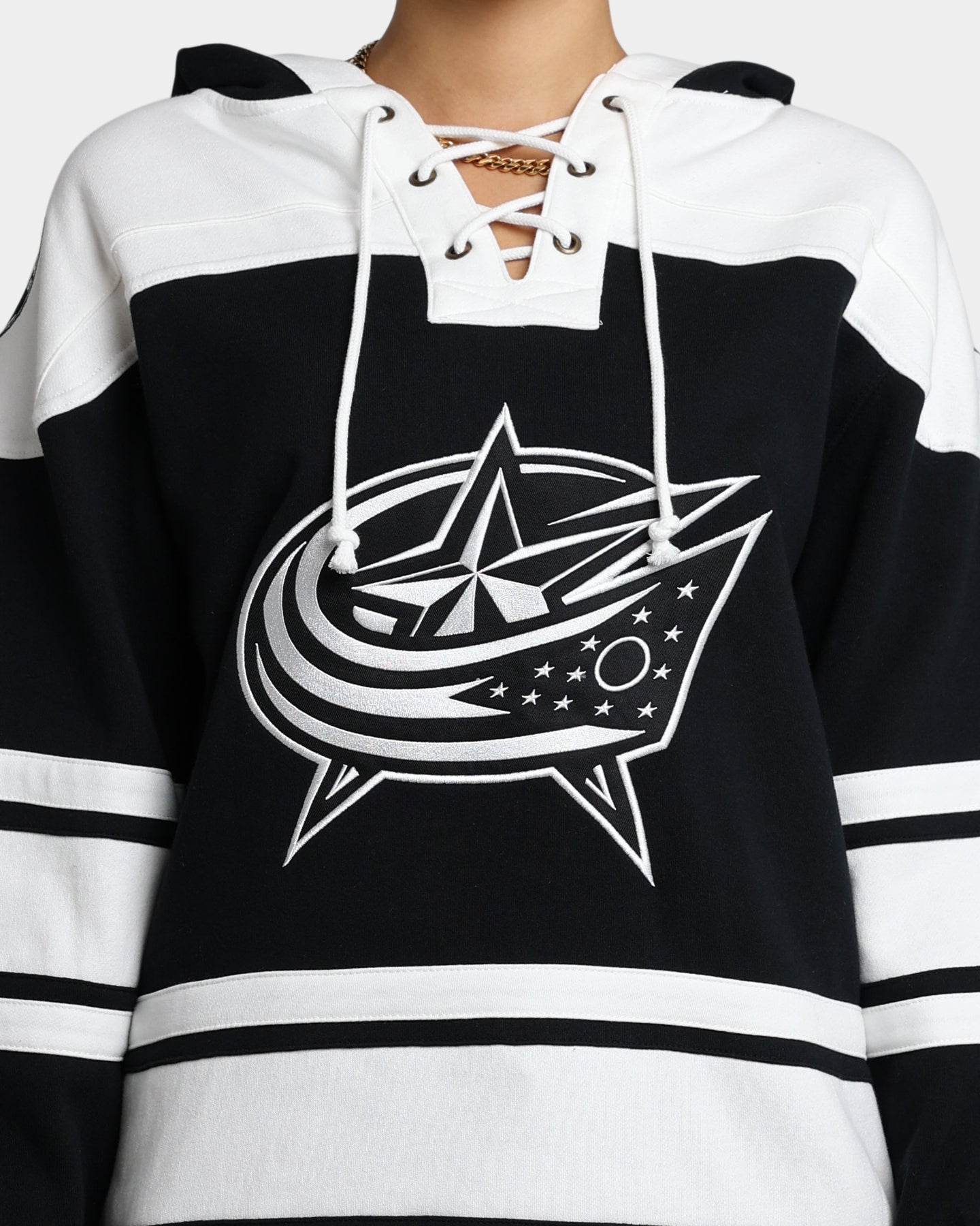 47 Brand Columbus Blue Jackets Superior Lacer Hoodie - Jet Black NHL Fan Apparel for Men & Women - Perfect for Game Day & Casual Wear