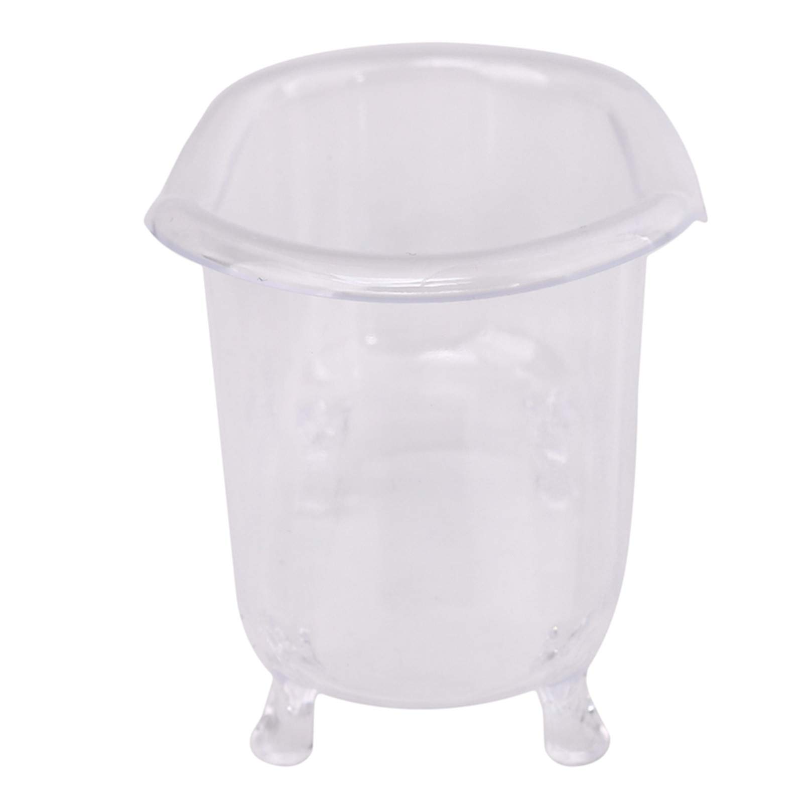Sevenfly Creative Bathtub-Shaped Cosmetic Storage Box - Transparent Mini Makeup Brush Organizer for Bathroom Vanity & Travel Essentials