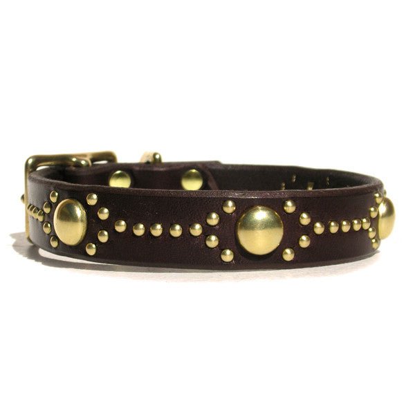 Premium Charleston Leather Dog Collar - Adjustable, Durable & Stylish for Small Medium Large Dogs - Perfect for Daily Walks, Training & Outdoor Adventures