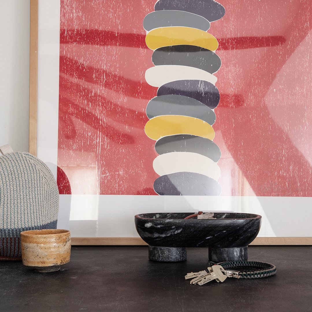 Ferm Living Alza Bowl - Handmade Ceramic Serving Bowl for Salad, Pasta & Desserts - Perfect for Dining, Entertaining & Home Decor