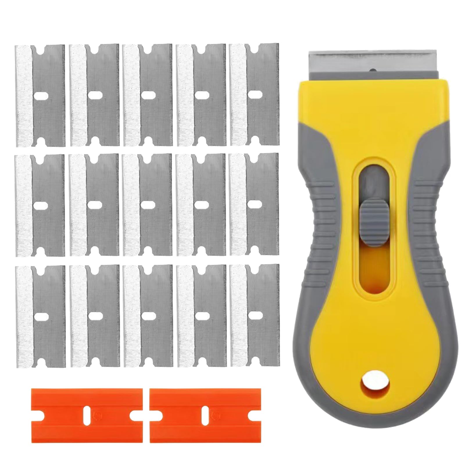 18-Piece Scraper Set with Ceramic, Plastic & Metal Blades - Hob, Oven & Glass Cleaner for Kitchen Cleaning & Maintenance
