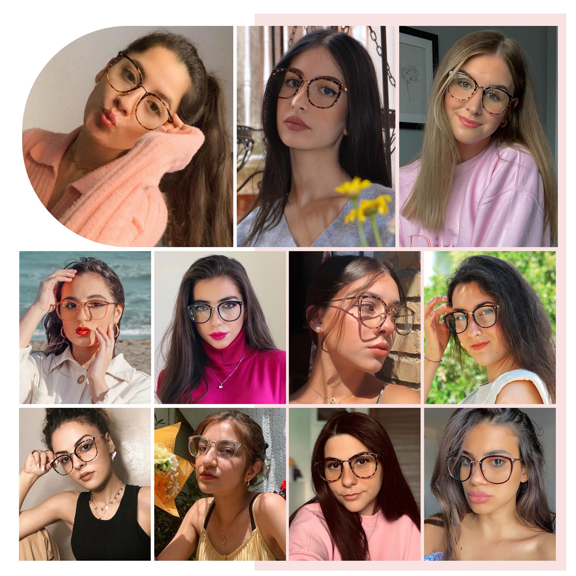 Cyxus Blue Light Blocking Glasses for Women - Stylish Computer Glasses for Office Work, Reading & Screen Time - Reduce Eye Strain & Prevent Migraine - Perfect for Working, Studying & Digital Device Use