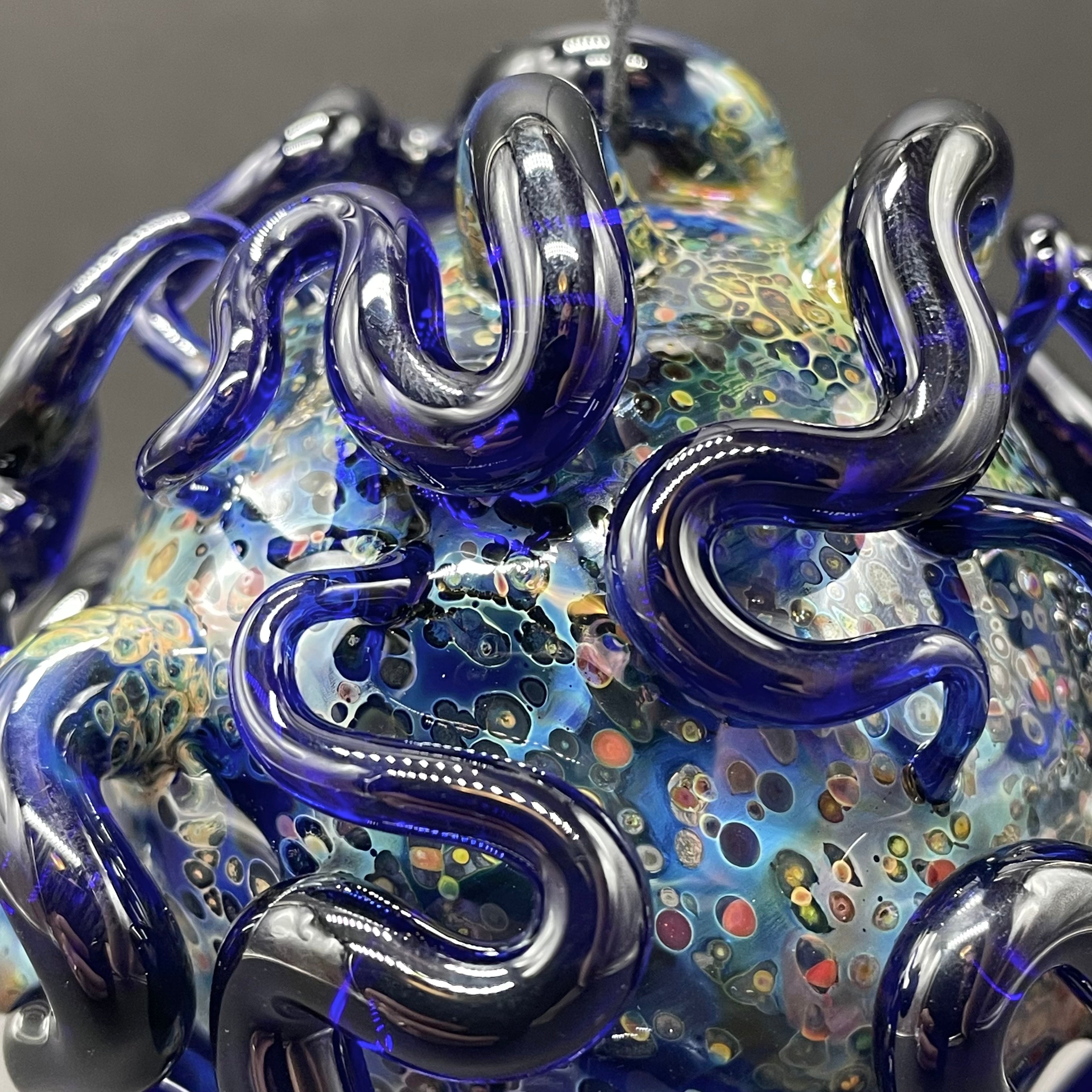 Worm Globe Ornament - Unique Handmade Decorative Glass Ball for Home, Garden, and Christmas Tree Decor | Perfect Gift for Nature Lovers