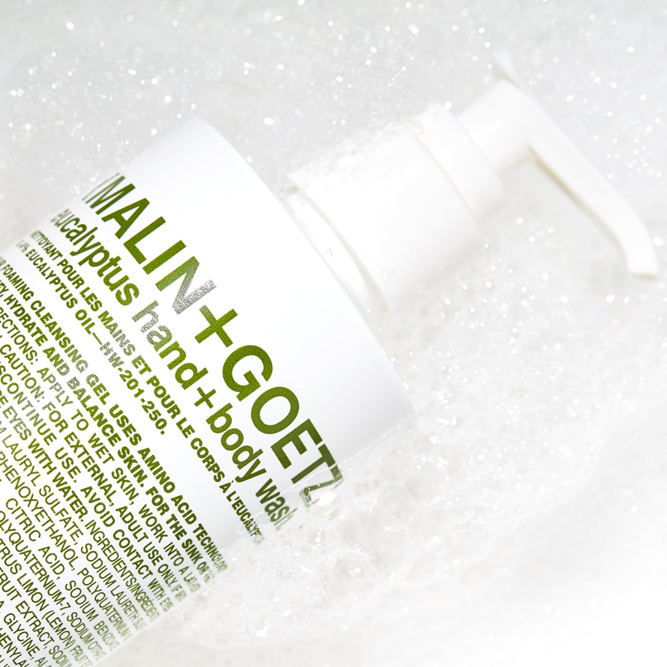Malin + Goetz Eucalyptus Scented Hand & Body Wash for Men & Women - 8.5 oz Moisturizing Shower Gel for Dry Skin - Perfect for Daily Use at Home, Gym or Travel