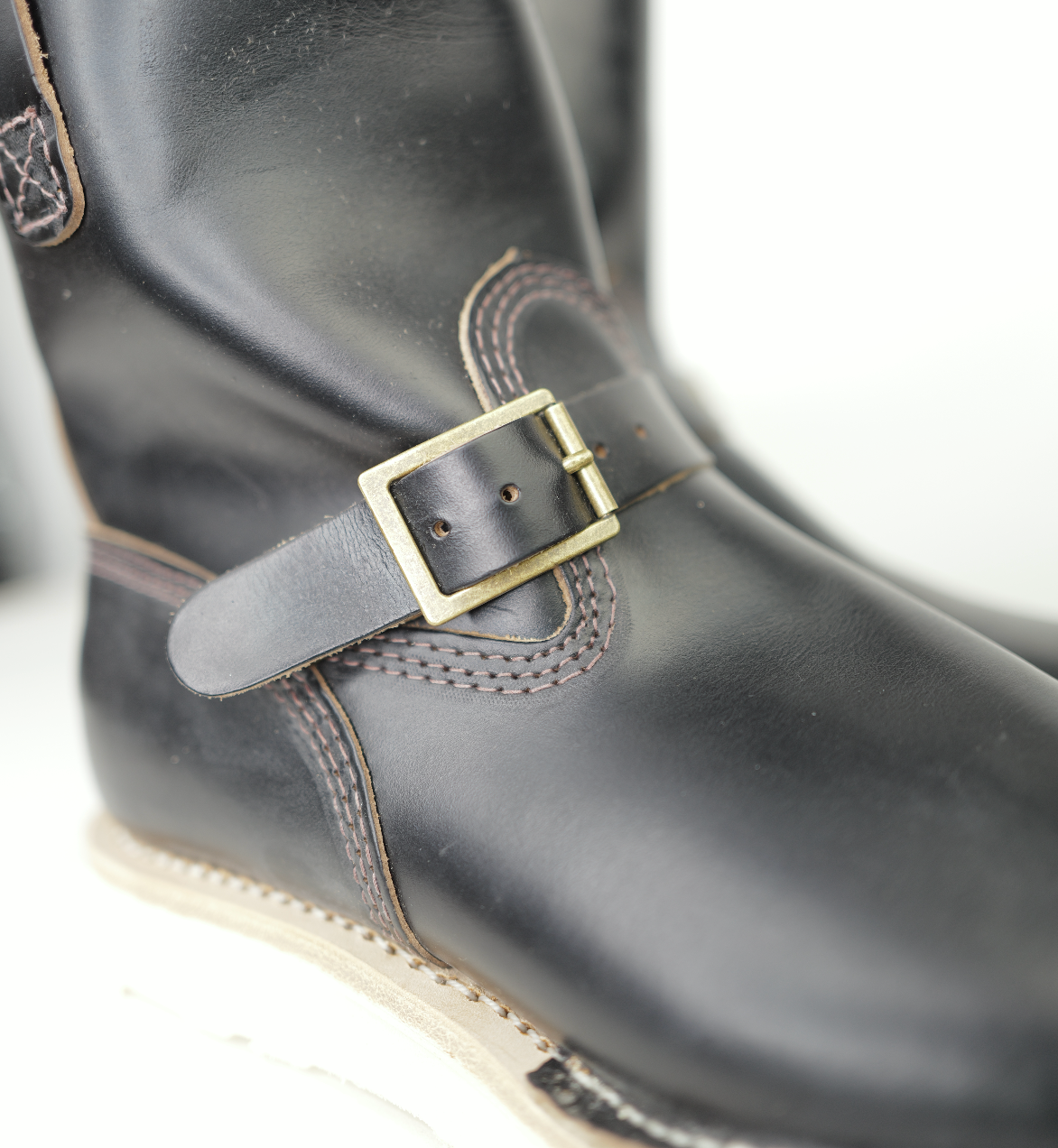 Wesco Boots X The Shop BHH Short Stack Horsehide Engineer Boots - Premium Leather Work Boots for Motorcycle Riding & Outdoor Adventures