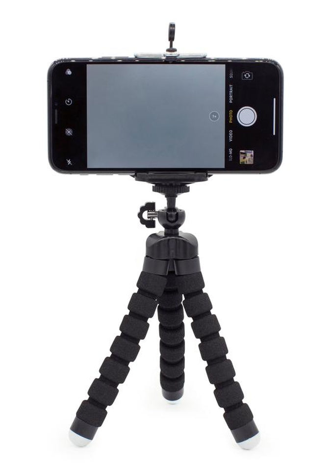 Kikkerland Universal Smartphone Tripod Stand with Adjustable Height - Perfect for Vlogging, Video Calls, and Photography