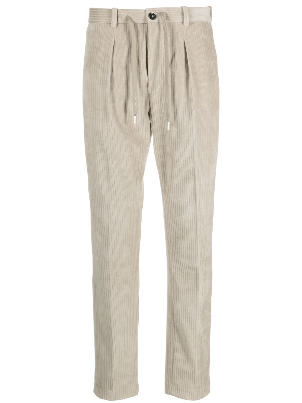 Circolo 1901 Men's Casual Slim Fit Grey Trousers - Comfortable Office Pants for Business & Travel