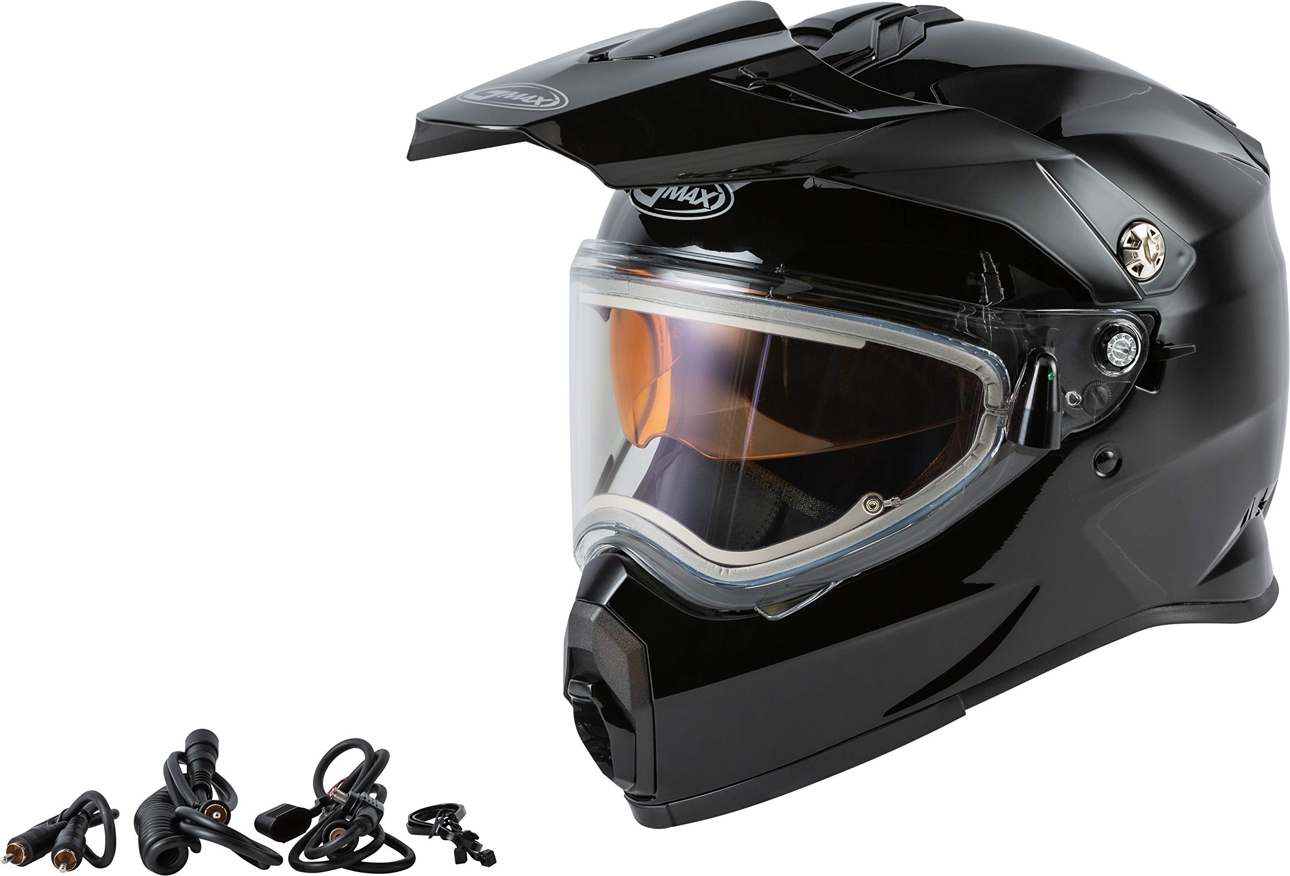 GMAX AT-21S Solid Electric Shield Full-Face Motorcycle Helmet - DOT Approved for Adults & Youth - Black 2X - Perfect for Street Biking, Cruising & Safety Riding