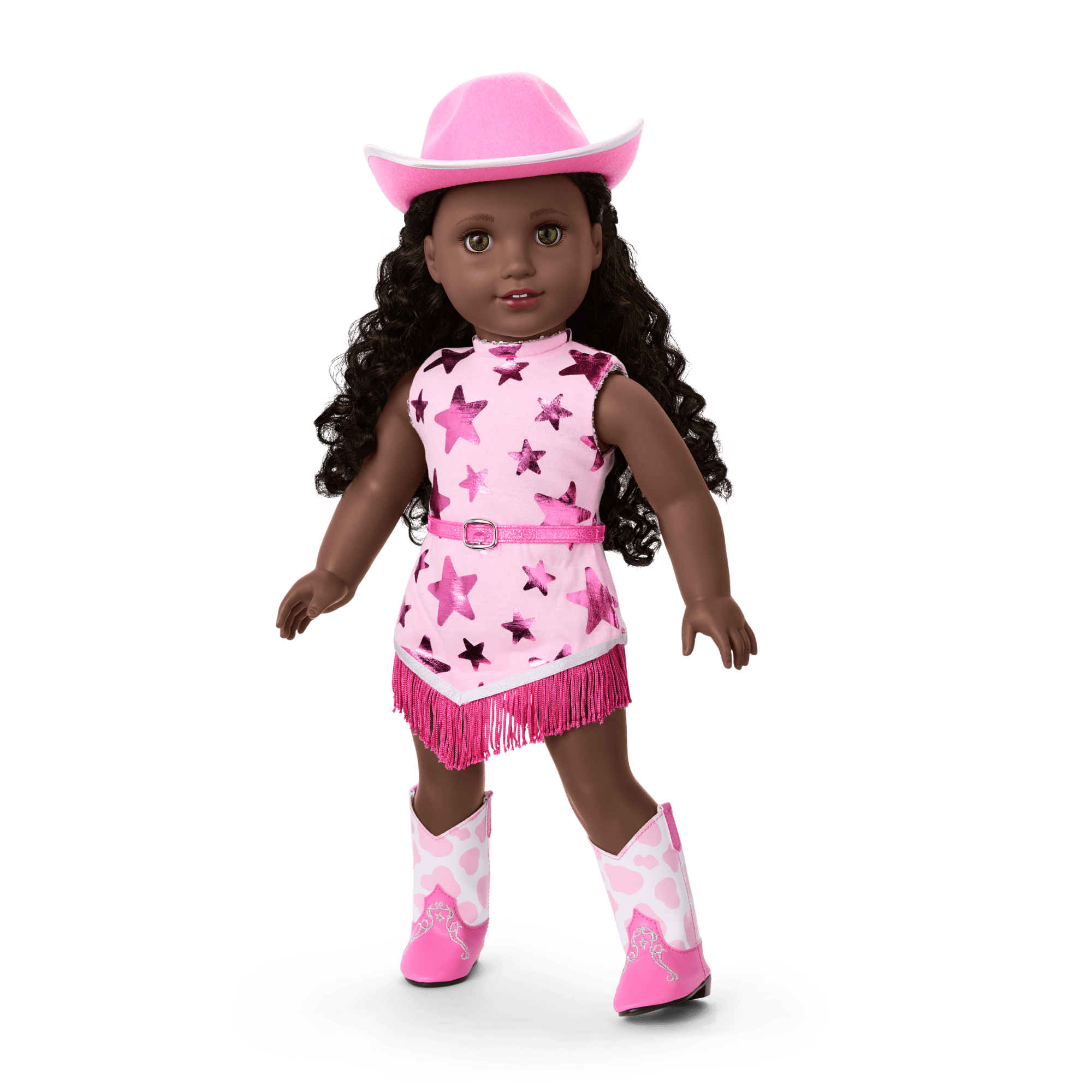 Pink Cowgirl Costume for 18 Inch Dolls - Western Outfit with Hat & Boots - Perfect for Playtime, Collecting, and Western-Themed Parties