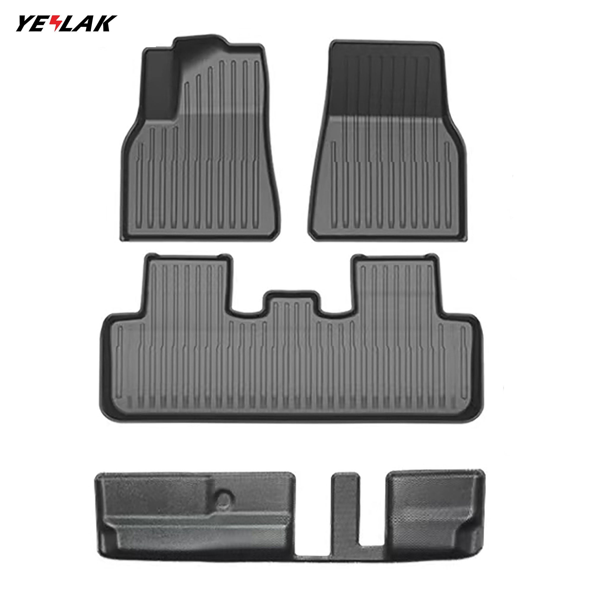 Premium All-Weather 7-Seater Floor Mats for Tesla Model Y (2021-2025) - Heavy Duty Protection for Rain, Snow & Mud - Perfect for Family Road Trips & Outdoor Adventures