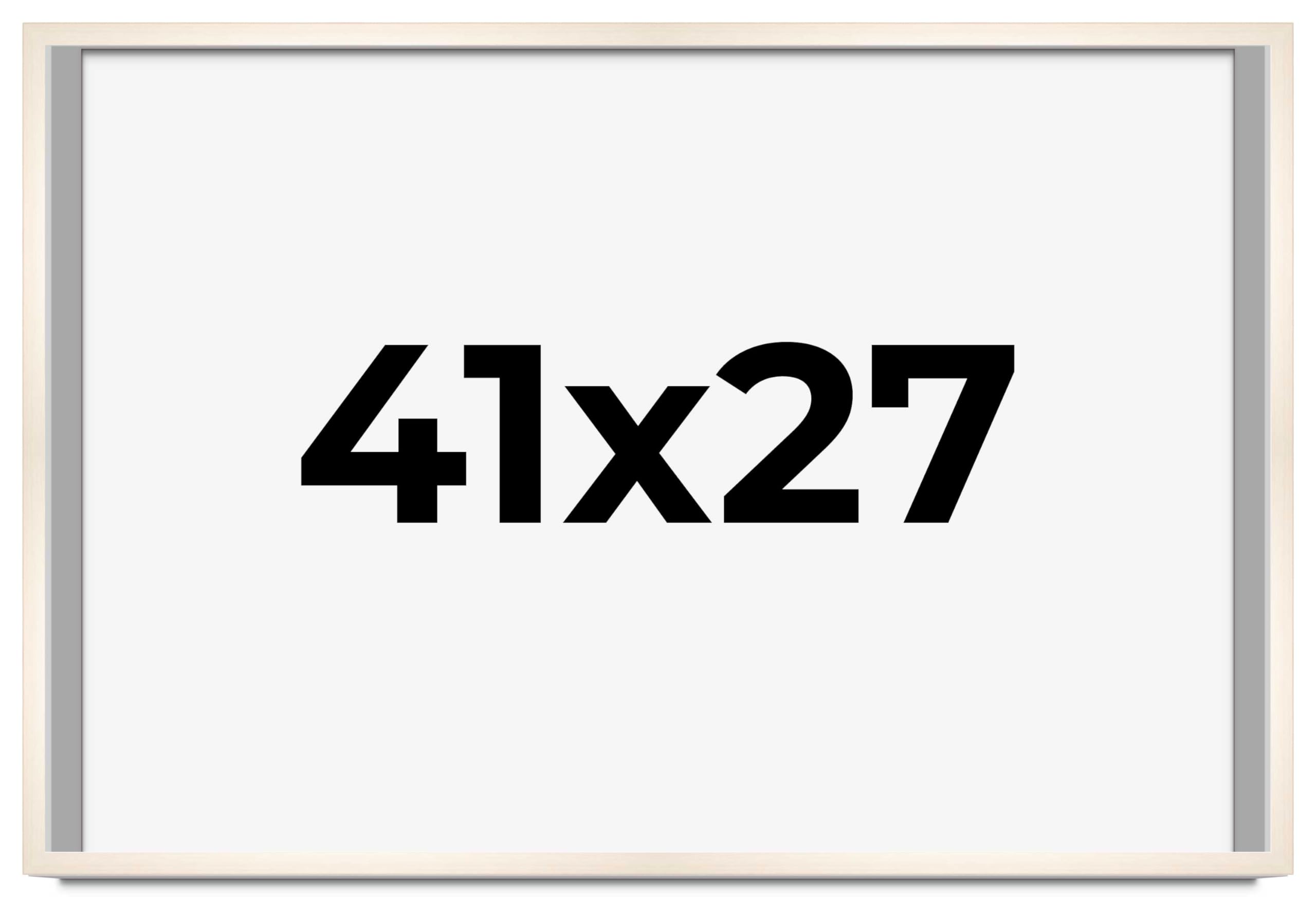 CountryArtHouse 41x27 Inch Whitewashed Solid Wood Picture Frame with 0.8125