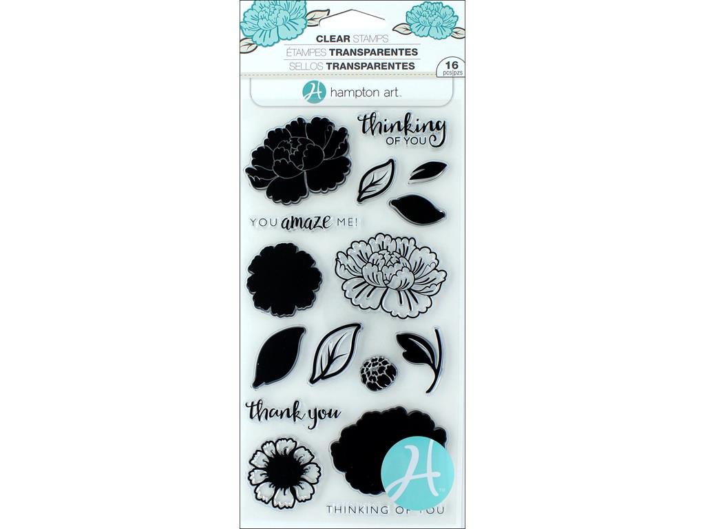 Hampton Art Flower Amaze Clear Stamps - Layered Floral Stamps for Card Making, Scrapbooking & DIY Crafts - Perfect for Greeting Cards, Invitations & Paper Projects