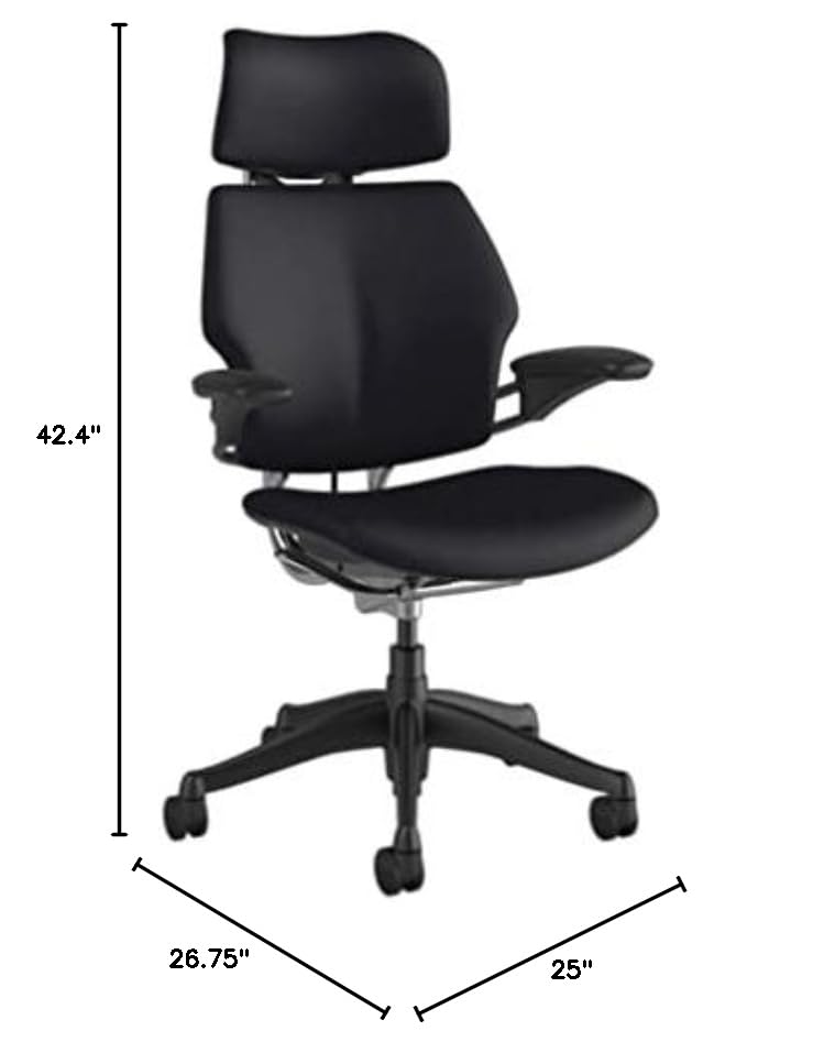 Humanscale Freedom Ergonomic Office Chair with Headrest - Adjustable Arms for Work & Home