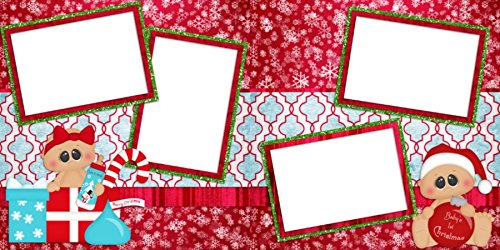 Baby Girl Scrapbook Kit - 5 Double Page Layouts for Holiday Memories & Photo Albums | Perfect for First Birthday, Christmas, Newborn Keepsakes & DIY Craft Projects