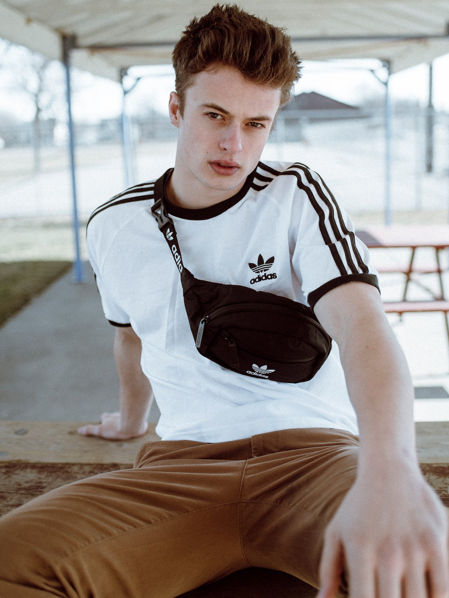 Adidas 3 Stripes T-Shirt for Men - Classic Cotton Crewneck Tee - Casual & Athletic Wear - Gym, Running, Street Style