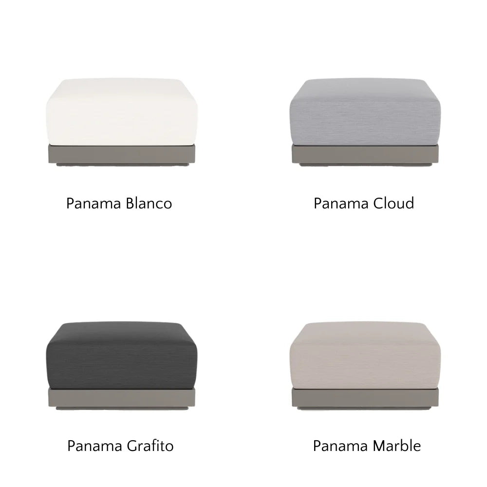 Antigua Outdoor Ottoman - Waterproof Patio Furniture, Weather-Resistant Garden Stool for Poolside, Deck, or Backyard Relaxation