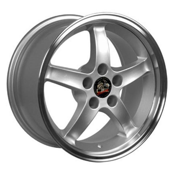 17 Inch Silver Machined Wheel Replacement for Ford Mustang 1994-2004 | OEM Style Replica Rim 8181902 | Perfect for Restoration & Performance Upgrades