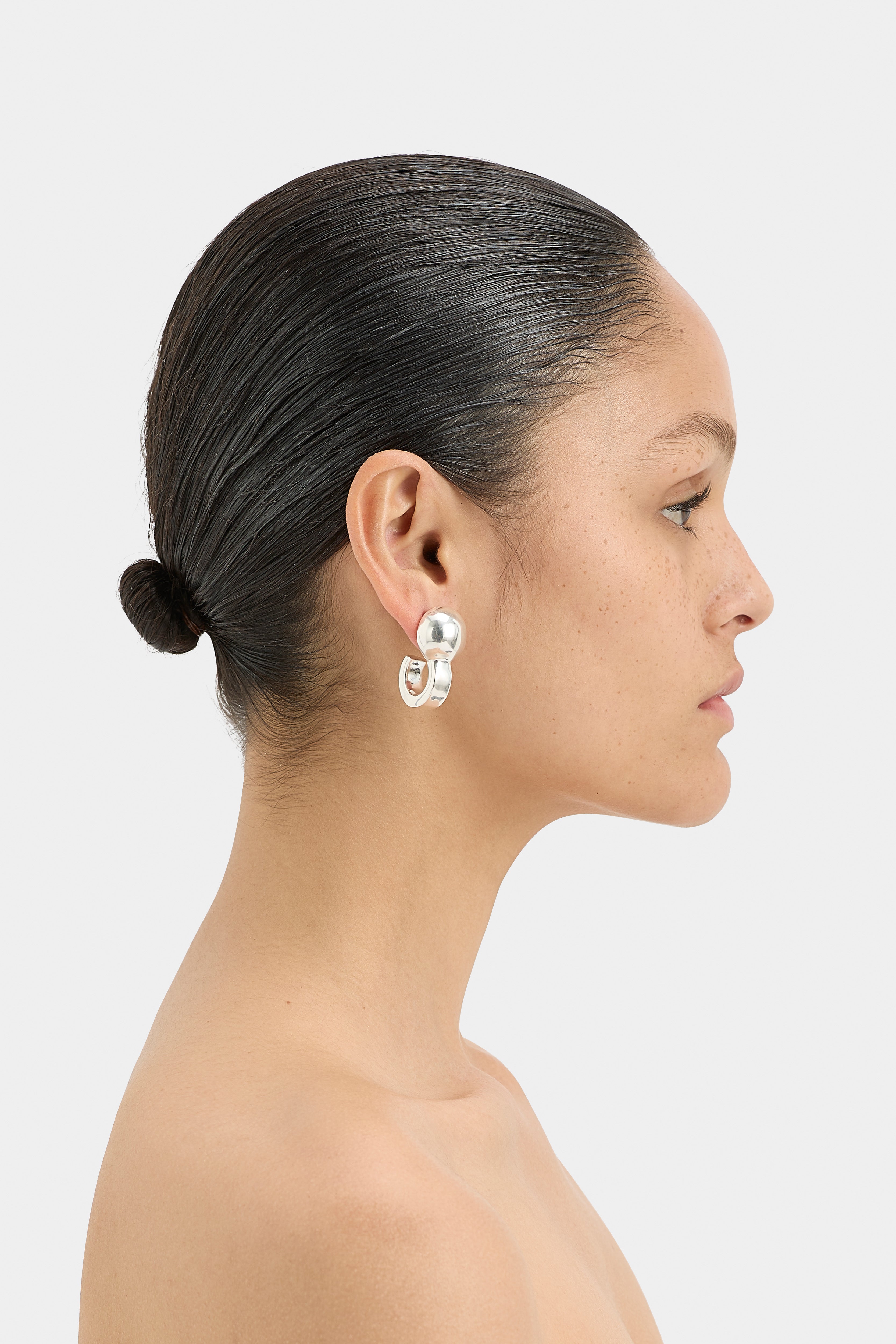 Cielo Sphere Hoop Earrings for Women - 14K Gold Plated Minimalist Circle Earrings - Perfect for Everyday Wear, Office & Date Night
