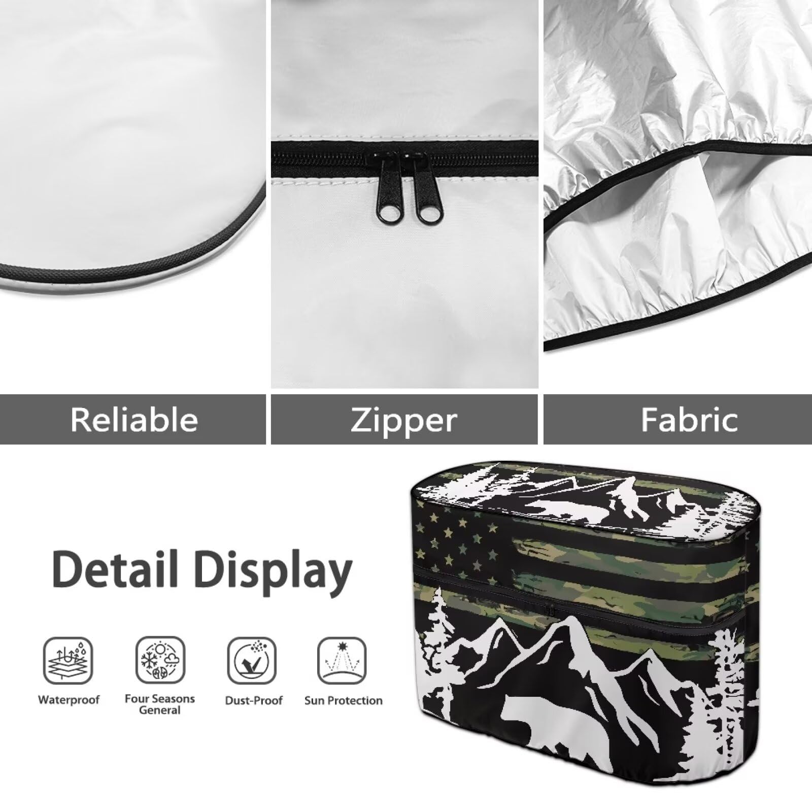 American Flag RV Propane Tank Cover - Waterproof Polyester Replacement Cover for Travel Trailer, Camper & RV Accessories - Perfect for Outdoor Camping & Road Trips