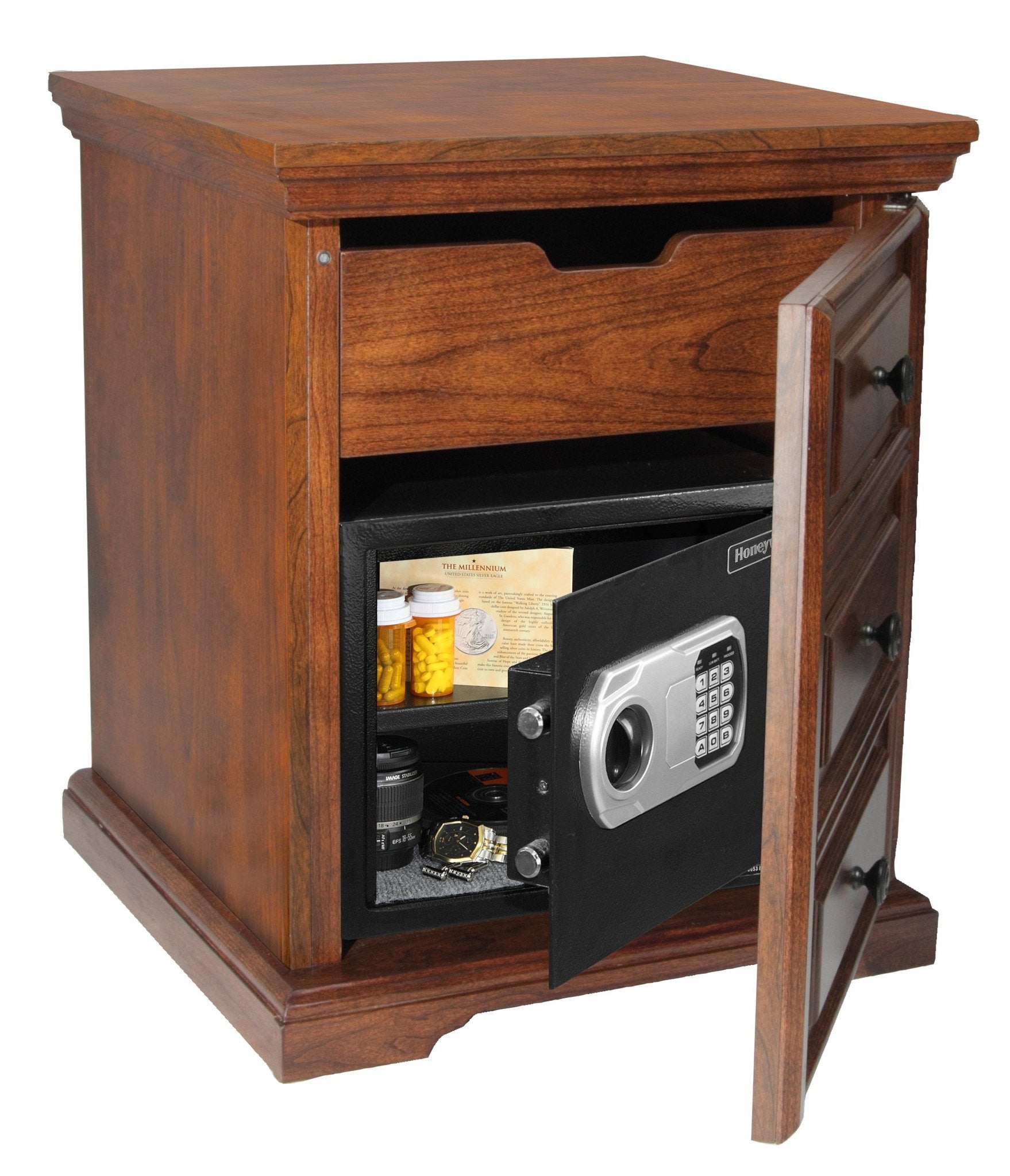 Honeywell 5103 Medium Steel Security Safe - Fireproof & Waterproof Home/Office Safe for Cash, Jewelry & Documents - Perfect for Bedroom, Closet or Business Use