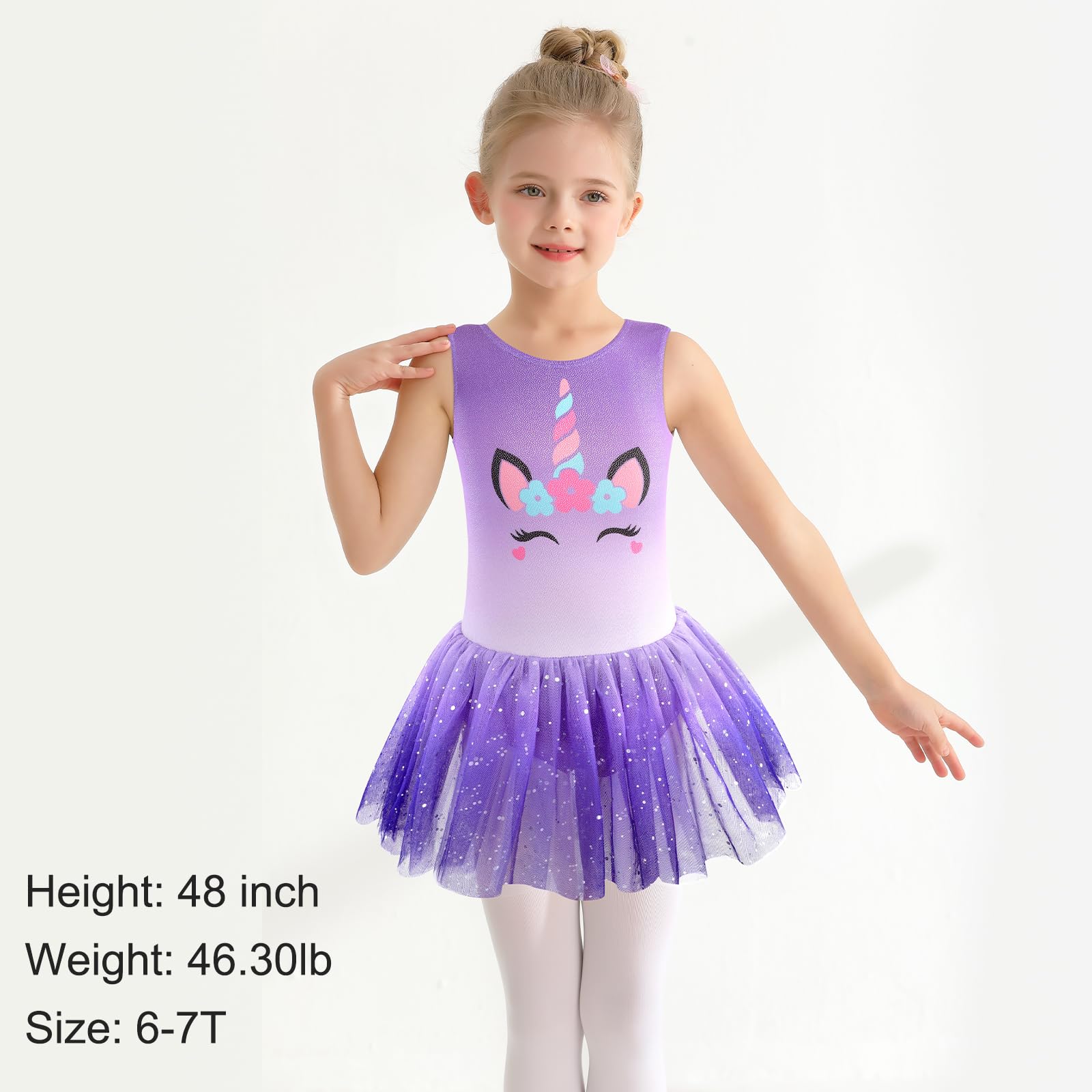 Girls Ballet Leotard with Tutu Skirt - Toddler Dance Outfit for Ages 2-9 | Perfect for Ballet Class, Recitals & Dance Performances