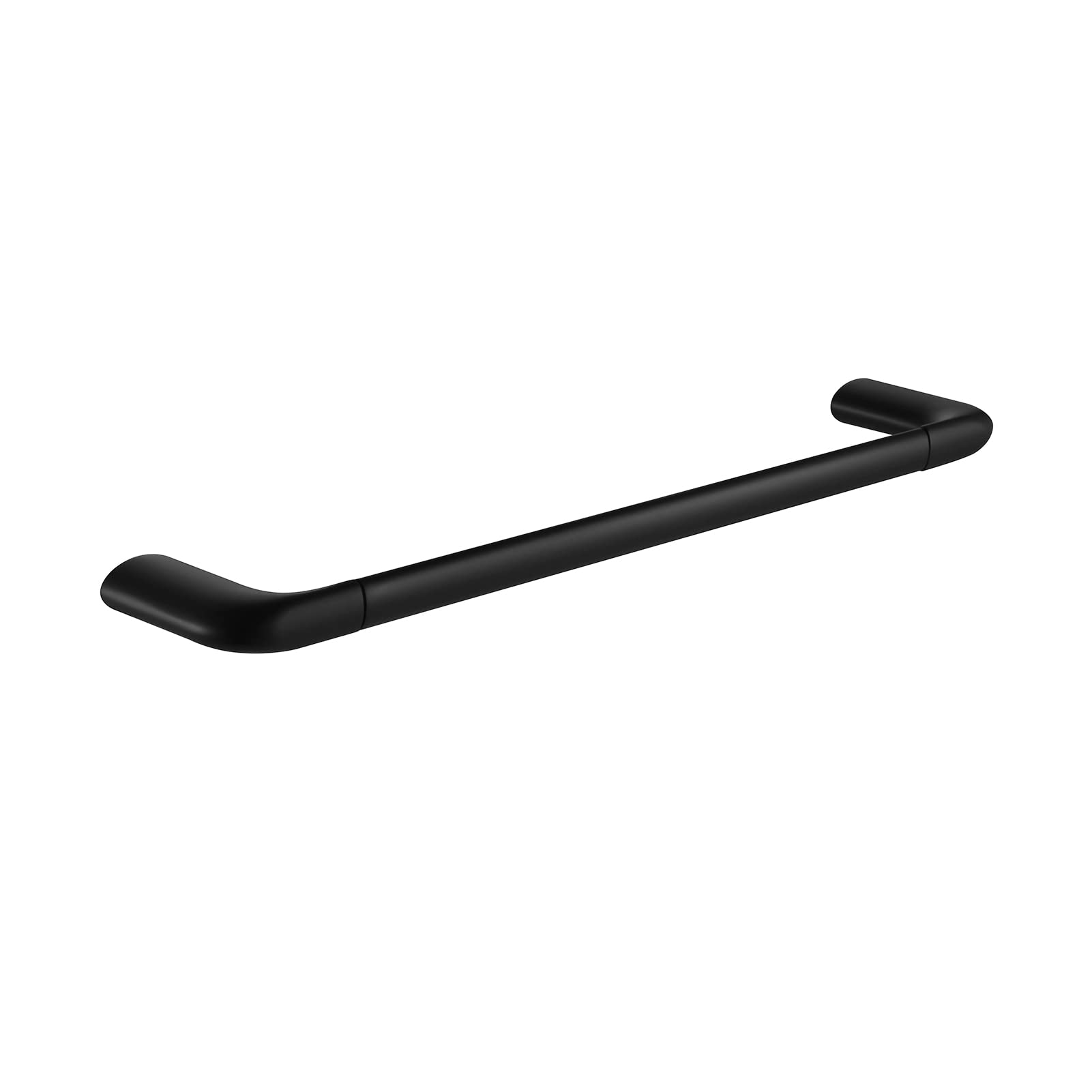 PARLOS 17 Inch All Brass Wall Mounted Towel Bar - Matte Black Bathroom Towel Holder for Bath, Kitchen & Spa - Durable & Stylish Towel Rack Hanger