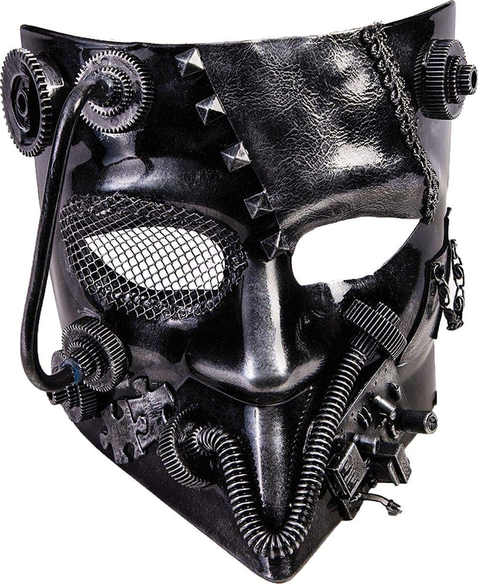 Steampunk Jester Mask for Adults - Silver Unisex Costume Accessory | Perfect for Halloween, Cosplay, and Renaissance Fairs | Forum Novelties