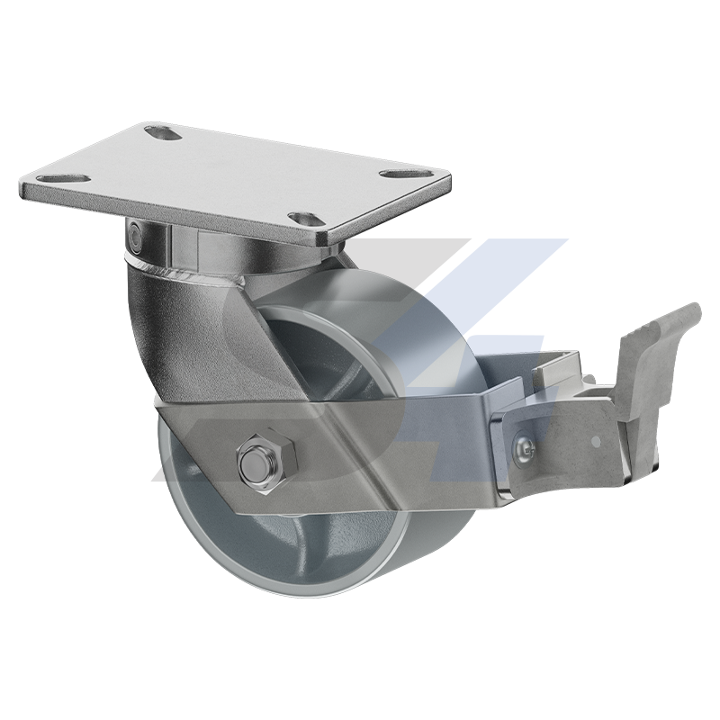 6 x 3 Inch Zinc Alloy Kingpinless Swivel Caster Wheels with Face Contact - Heavy Duty Industrial Casters for Furniture, Carts, and Equipment (Model C092.467) - Perfect for Warehouses, Workshops, and Home Use