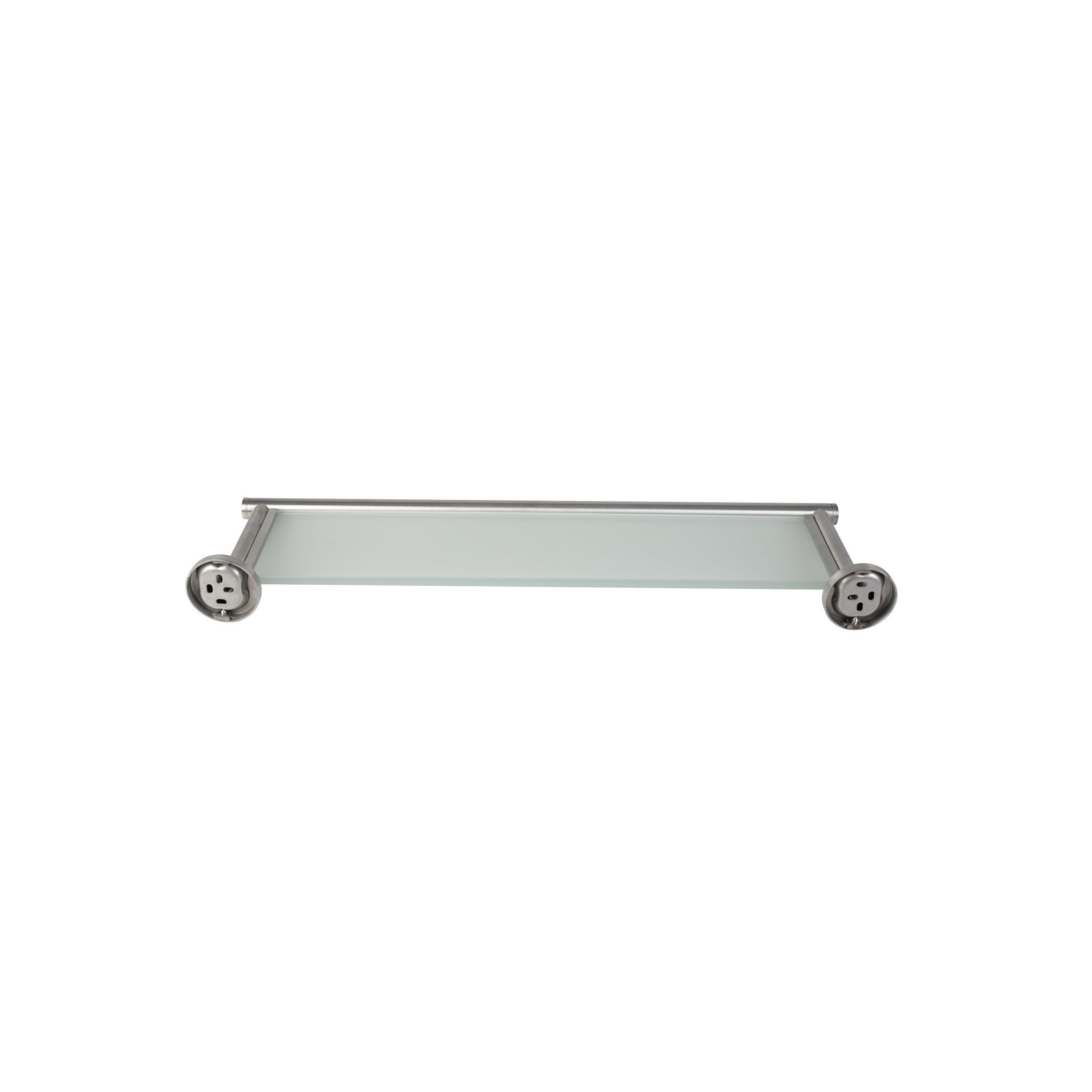 Premium Stainless Steel Glass Wall Shelf for Bathroom, Kitchen & Living Room - 54 x 14 x 6 cm Silver Drilling Mirror Shelf - Perfect for Organizing Toiletries, Spices & Decorative Items
