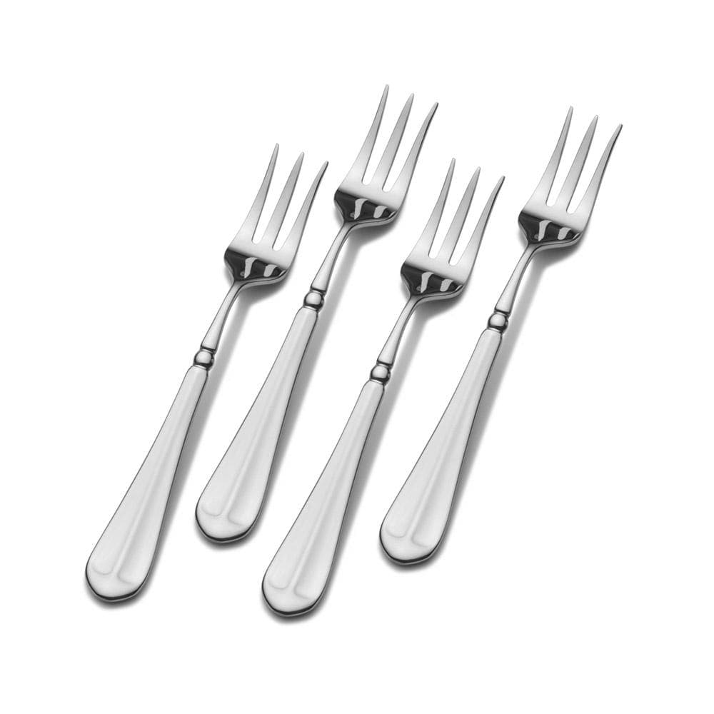 French Countryside® Set of 4 Stainless Steel Cocktail Forks - Elegant Appetizer Utensils for Parties, Weddings & Charcuterie Boards