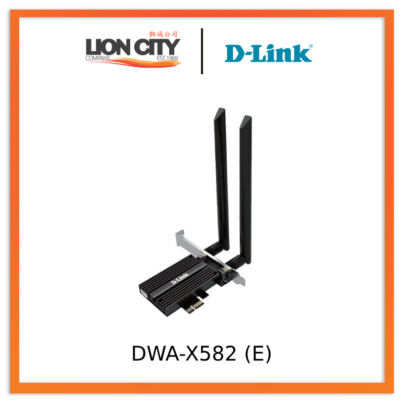D-Link DWA-X582 (E) AX3000 PCIe Wireless Adapter with Bluetooth 5.1 - High-Speed WiFi 6 for Gaming & Streaming - Pre Order Now for Fast Home & Office Network Upgrade