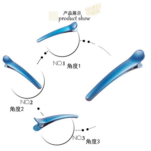 12PCS Professional Hair Barrettes Duck Bill Teeth Hair Clips - Non-Slip Band Clips for Salon & Home Use - Multicolor Plastic/Metal Alligator Bows (4.9CM) - Perfect for Styling, Braiding & Securing Hair