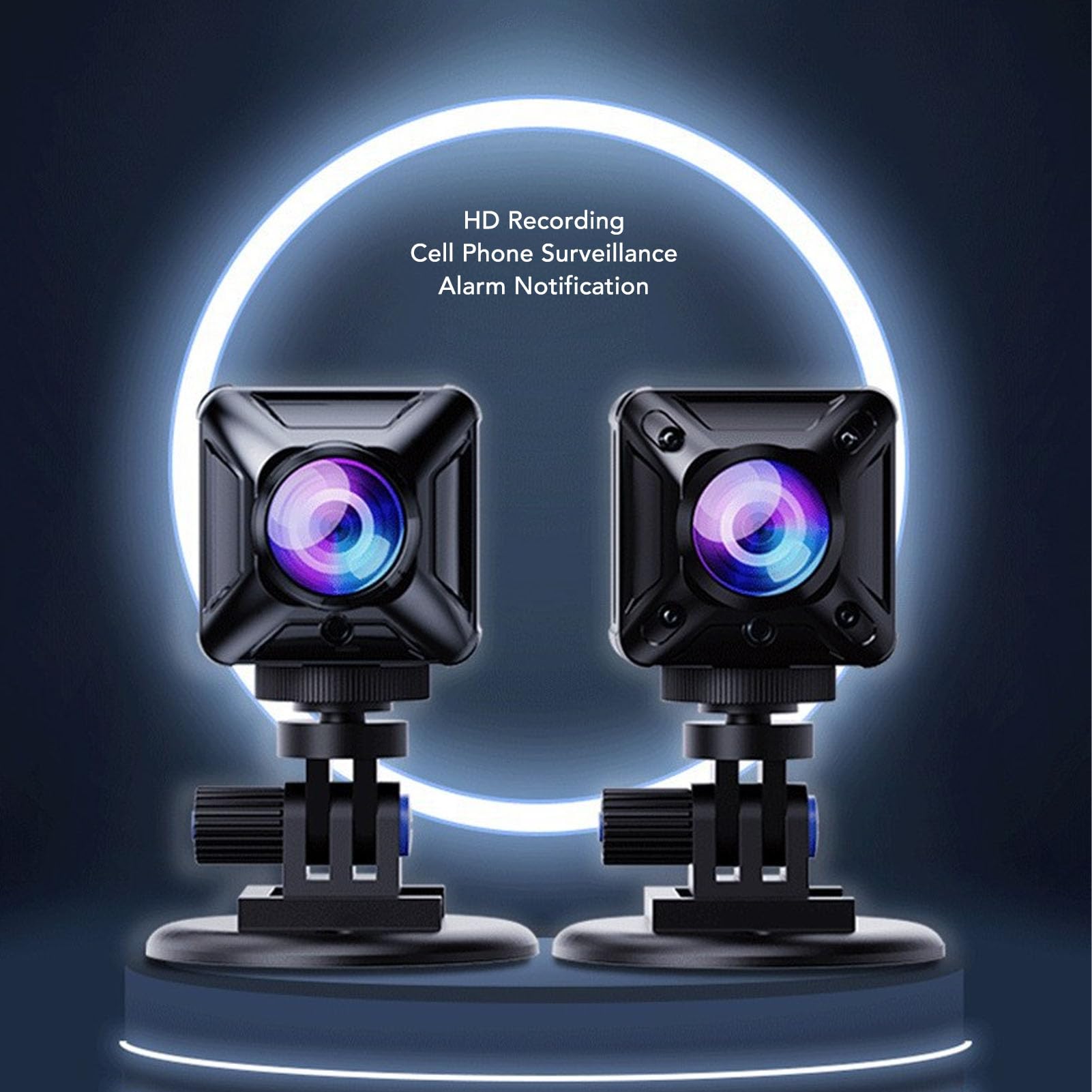 Small Wireless WiFi Camera - 1280x720P HD Video with 180° Wide Angle Lens | APP Remote Control, Night Vision & Motion Detection | Indoor Security Camera for Home, Baby Monitor & Car Surveillance